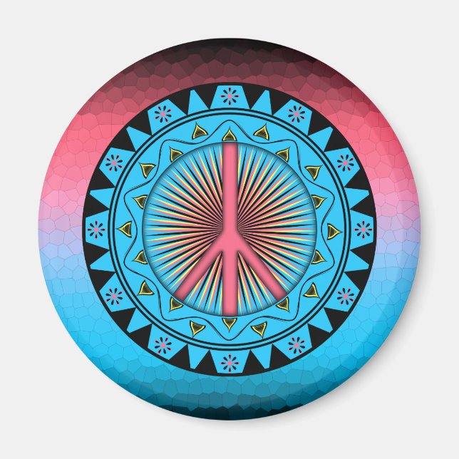 Aimant Paix ~ Soleil (Devant)