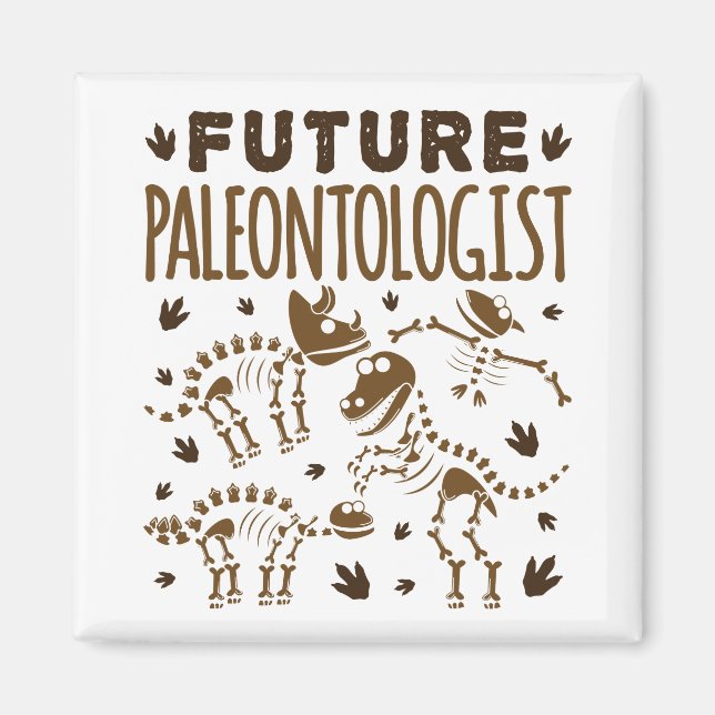 Aimant Paléontologiste de l'avenir Paléontologie Dinosaur (Devant)