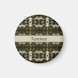 Aimant Palm Leaf Shadow Army Green, personnalisable
