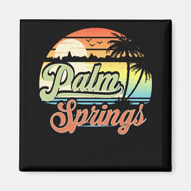 Aimant Palm Springs California Beach Vacances coucher du  (Devant)