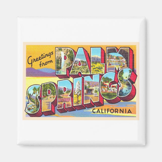 Aimant Palm Springs California CA Grande Lettre carte pos (Devant)