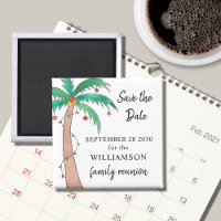 Palm Tree Family Reunion Enregistrer l'aimant Date
