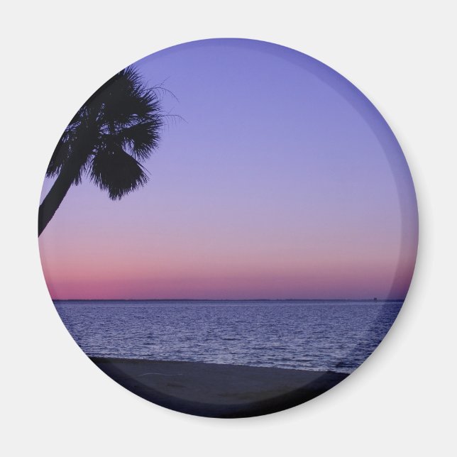 Aimant Palme Lone En Violet (Devant)