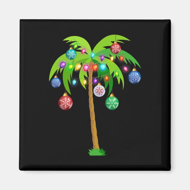 Aimant Palmier de Noël Hawaï Noël Tropical Xmas Coconut L (Devant)