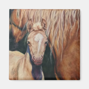 Aimant Palomino Mare avec poulain crémello
