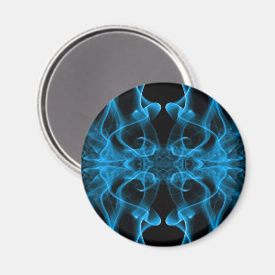 Aimant Panaches de fumée bleue sur fond noir