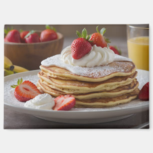 Aimant Pancakes à la fraise et à la banane