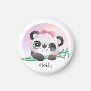 Aimant Panda Bamboo, un animal mignon   