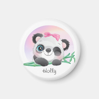 Aimant Panda Bamboo, un animal mignon   
