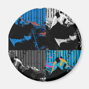 Aimant Panda Bear Multi-panel Art Design