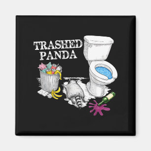 Aimant Panda Défoncé Raton Laveur Ivre Animal de Fête Mèm