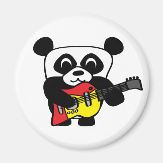 Aimant Panda garçon avec guitare électrique