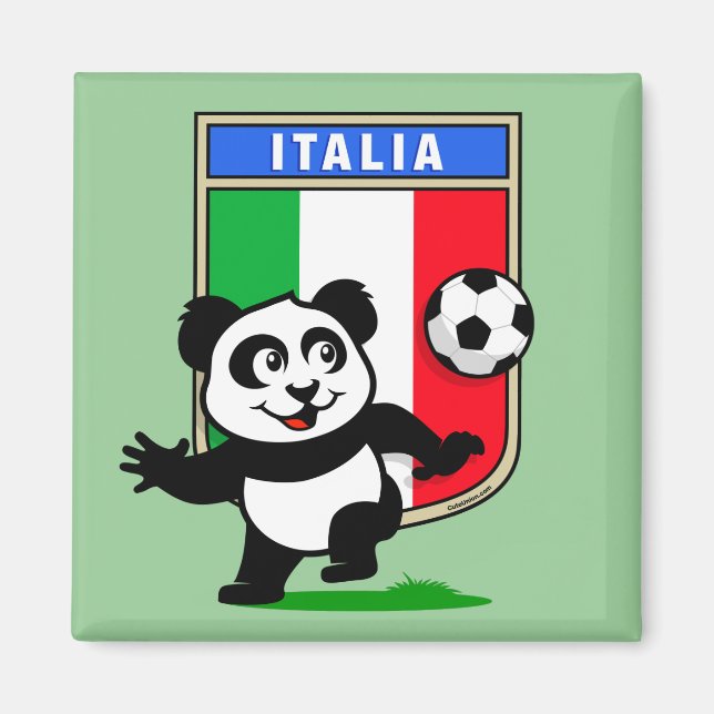 Aimant Panda Italie de football (Devant)