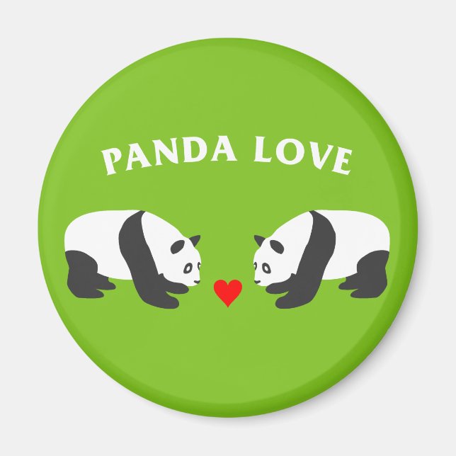 Aimant Panda Love (Vert) (Devant)