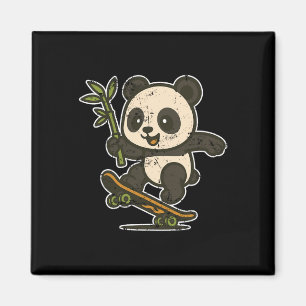 Aimant Panda Mboo Skate Cartoon détendu