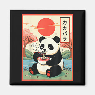 Aimant Panda Mignon Mangeant Des Nouilles Ramen Anime Jap