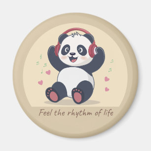 Aimant Panda Musique Mignon