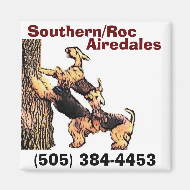 Aimant Panier2, Southern/Roc, Airedales, (505) 384-... (Devant)
