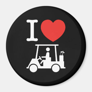 Aimant Panier de golf I Heart (Love)