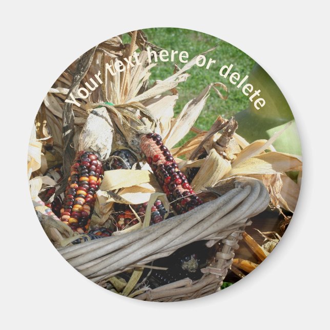 Aimant Panier de maïs indien Nature personnalisée (Devant)