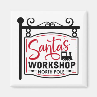 Aimant Panneau Atelier père Noël