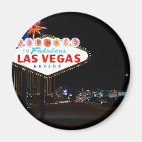 Panneau Bienvenue À Las Vegas Illuminé La Nuit