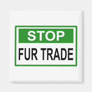 Aimant Panneau commercial Stop Fur vert