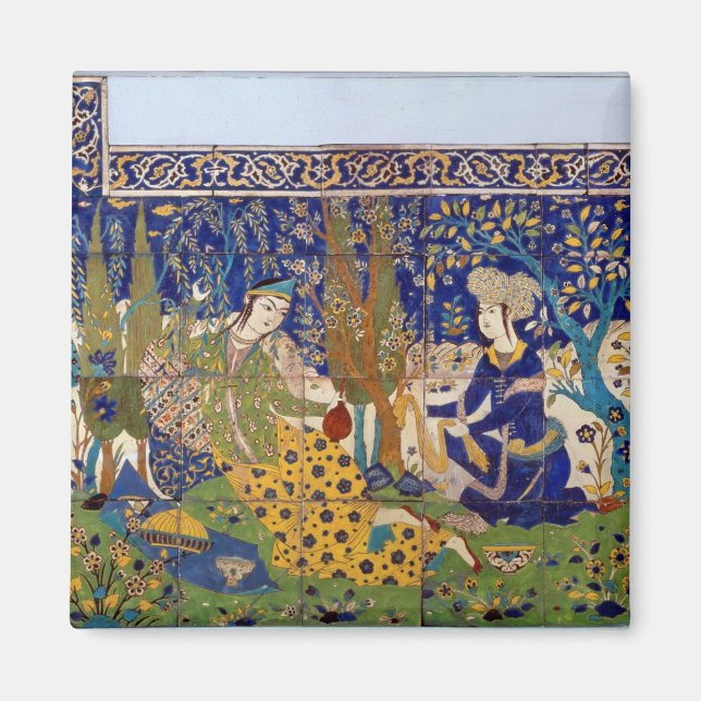 Aimant Panneau de faïence vitrée, Ispahan (Devant)