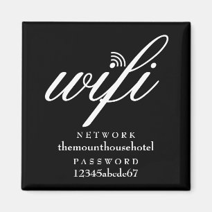 Aimant Panneau de réseau Wifi et mot de passe