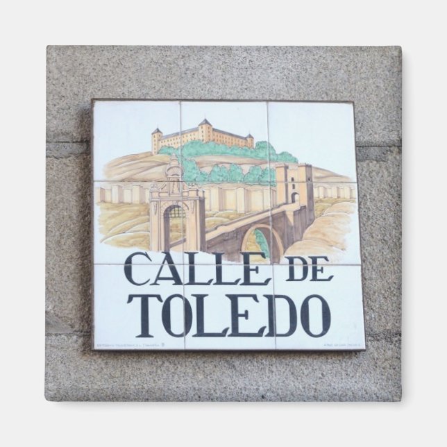 Aimant Panneau de rue de Madrid (Devant)