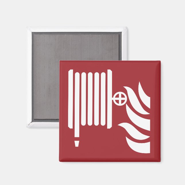 Aimant Panneau de sécurité de l'bobine de tuyau d'incendi (Recto/Verso)