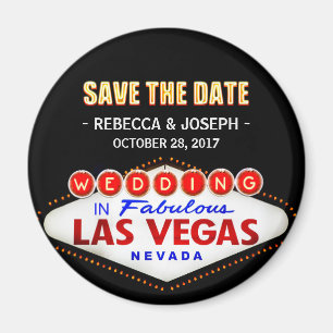Aimant Panneau mariage à Las Vegas - Neon Enregistrer la 