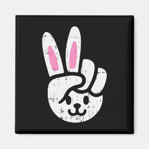 Aimant Panneau Paix Bunny Pâques Fun Rabbit Printemps Hom