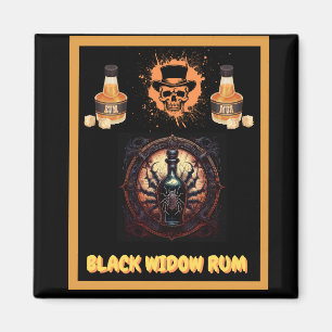 Aimant Panneau publicitaire métallique pour rhum noir veu