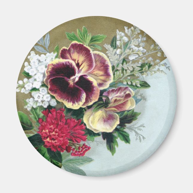 Aimant Pansy Tussie-Mussie (Devant)