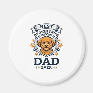 Aimant Papa Bichon Frise pour toujours Empreintes de patt