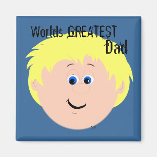 Aimant Papa Blonde Mondes de cheveux les plus grands