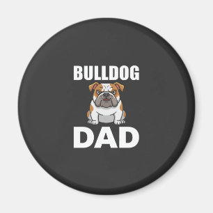 Aimant Papa Bouledogue Dessin Animé Amateur de Chien
