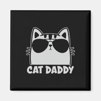 Aimant Papa Chats Cool Cadeau Drôle pour Amateur de Chats