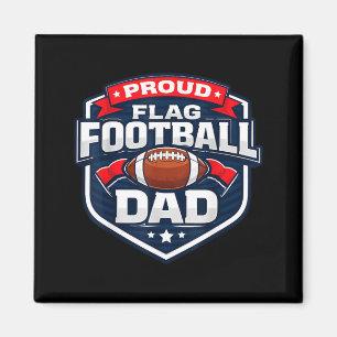 Aimant Papa de football à drapeau fier Citation drôle pèr