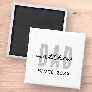 Aimant Papa depuis 20XX Moderne Simple Élégant