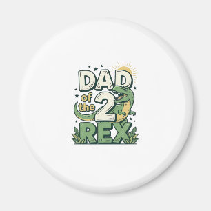 Aimant Papa des 2 Rex T-shirt de conception de père de di