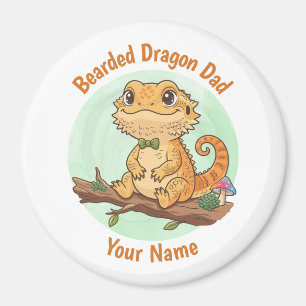 Aimant Papa Dragon Barbu Personnalisé