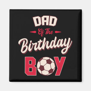 Aimant Papa du garçon qui fête son anniversaire Joueur de
