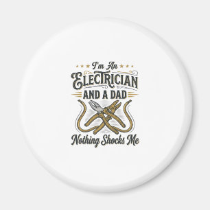 Aimant Papa électricien Rien ne me choque Chemise vintage