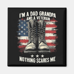 Aimant Papa grand-père Vétérinaire Fête des pères patriot