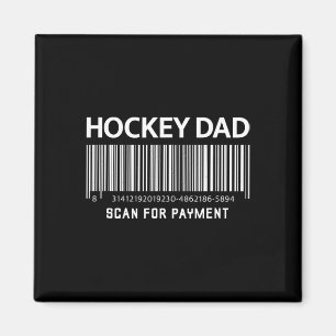 Aimant Papa hockey scanne pour paiement drôle nouveauté b