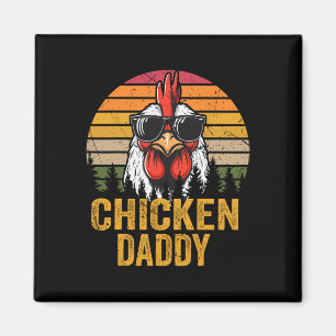 Aimant Papa Poule Coq Vintage Pour Papa Agriculteur Père