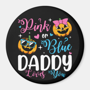 Aimant Papa Rose Ou Bleu Vous Aime Citrouille Baby Circle