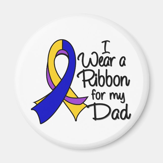 Aimant Papa - Ruban pour cancer de la vessie (Devant)